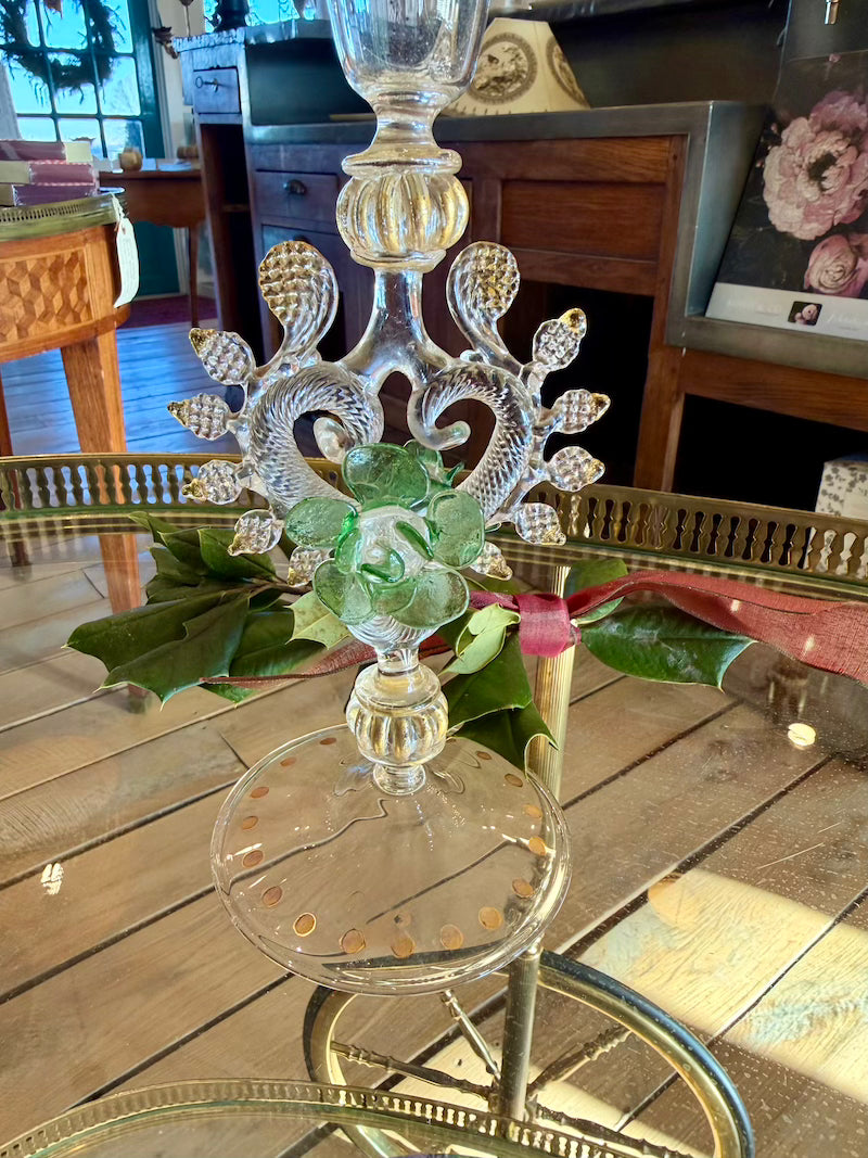 Hand Blown Murano Crystal Champagne Flute