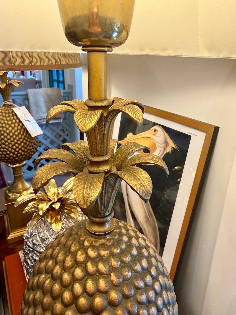 Pair of French Vintage 1970s Maison Charles Pineapple Lamps