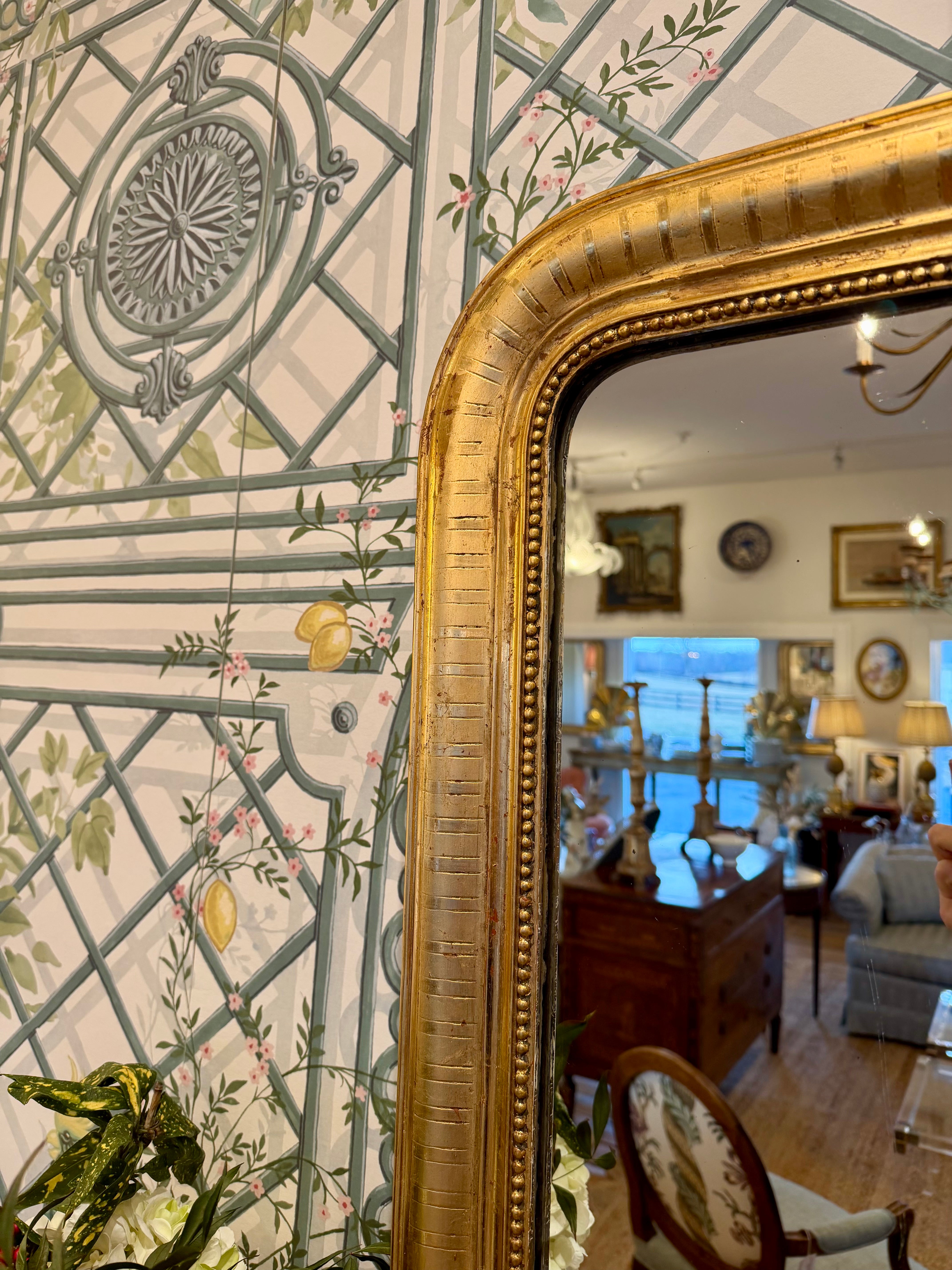 Antique French Louis Philippe Gilt Mirror