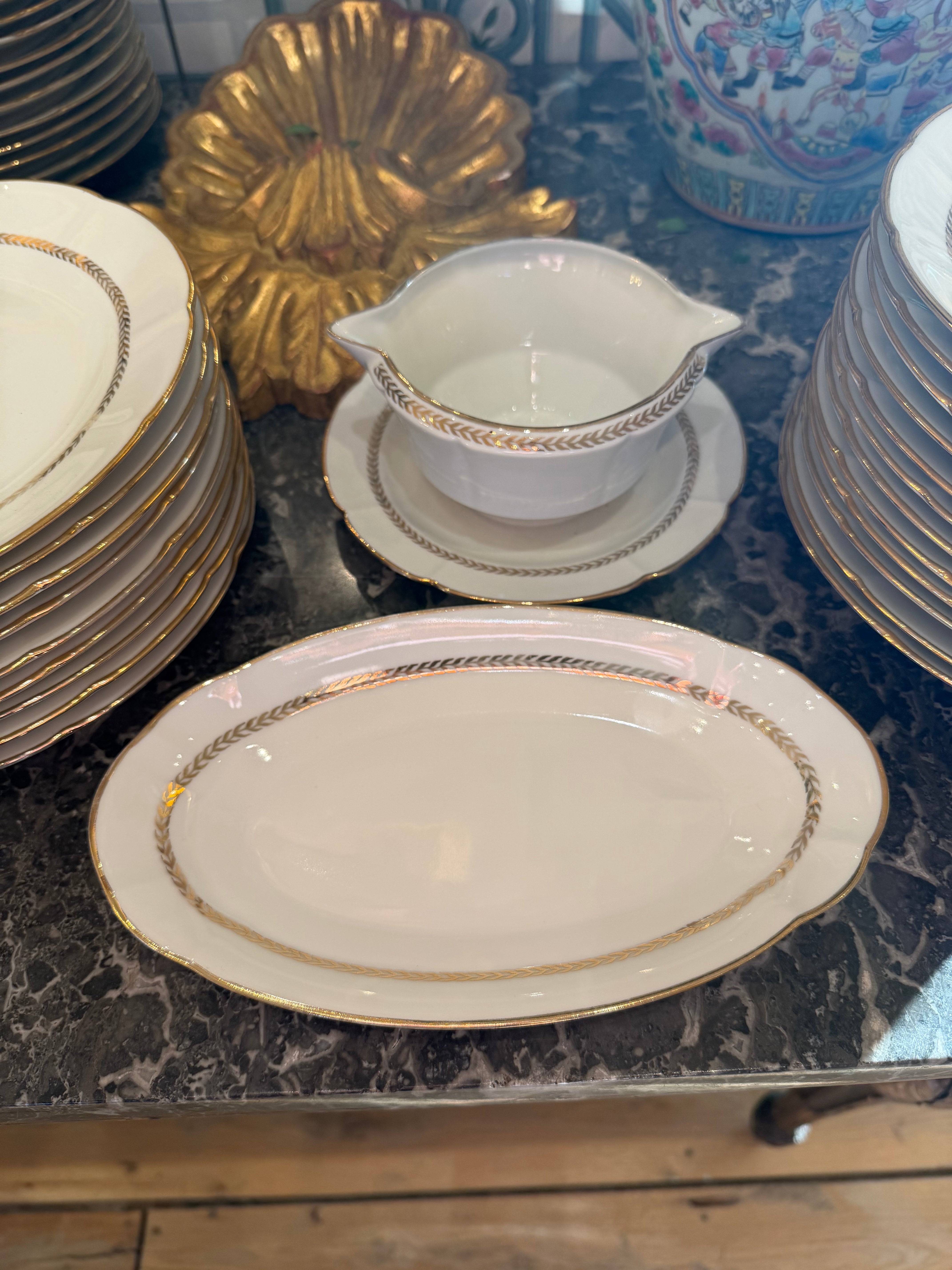 French Limoges China Set of 42 Pieces