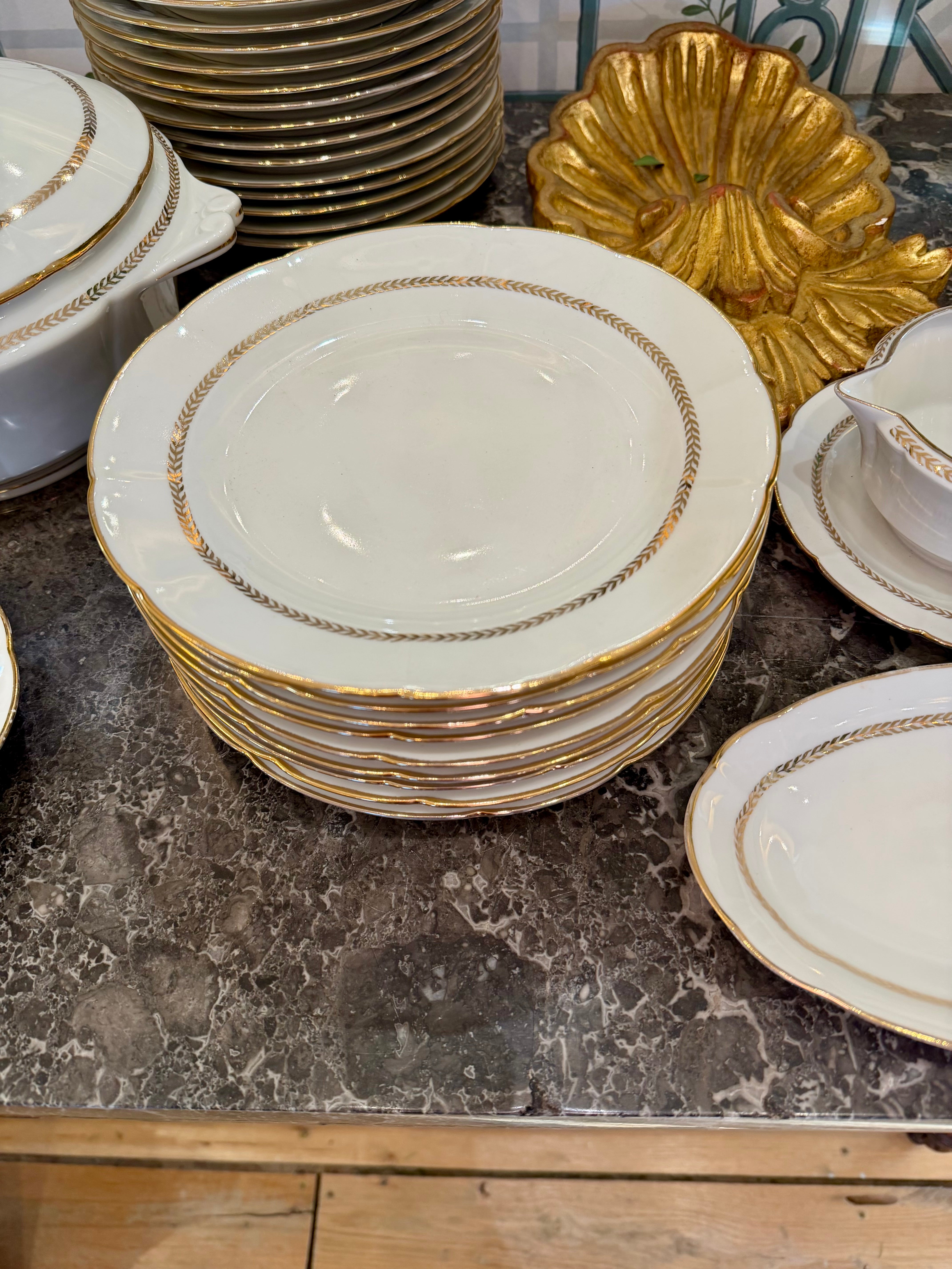 French Limoges China Set of 42 Pieces