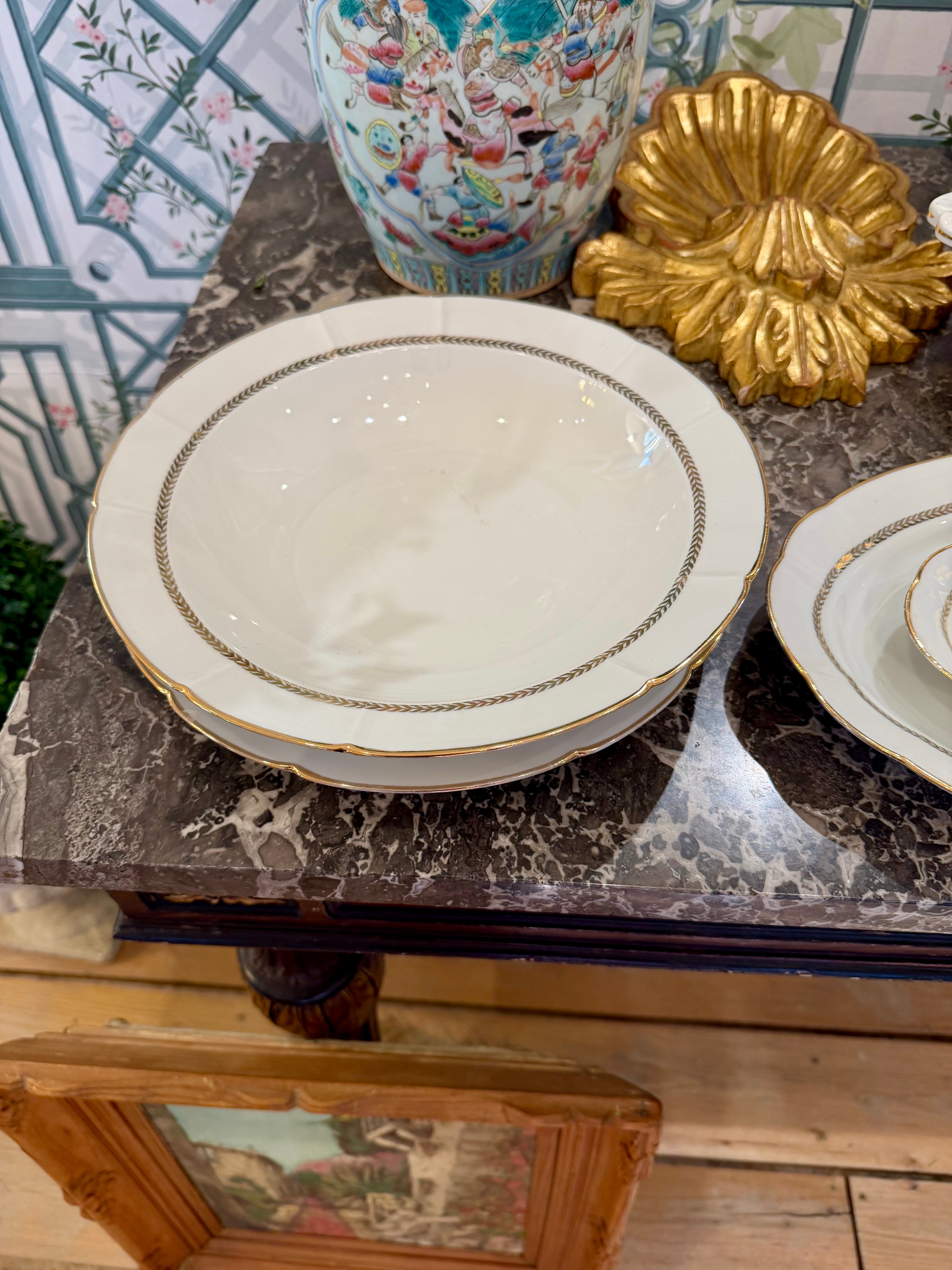 French Limoges China Set of 42 Pieces