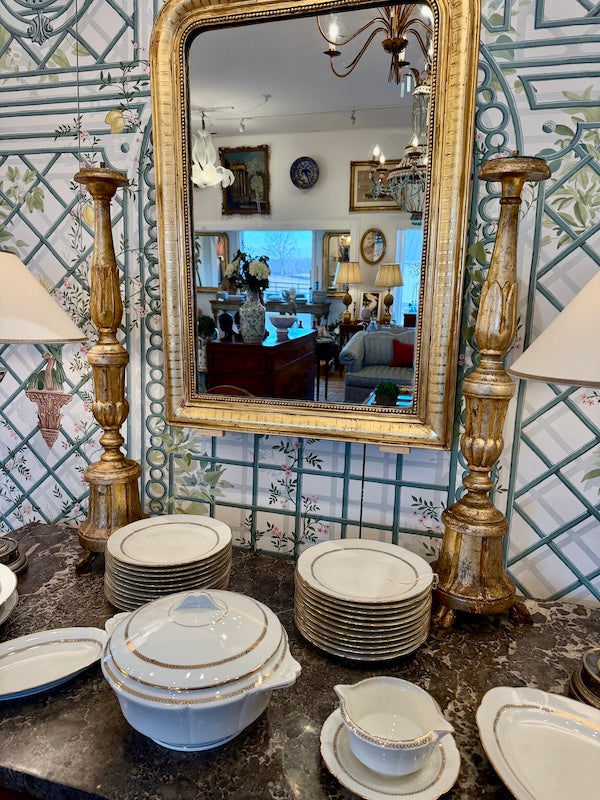 Antique Italian Gilded Candlesticks