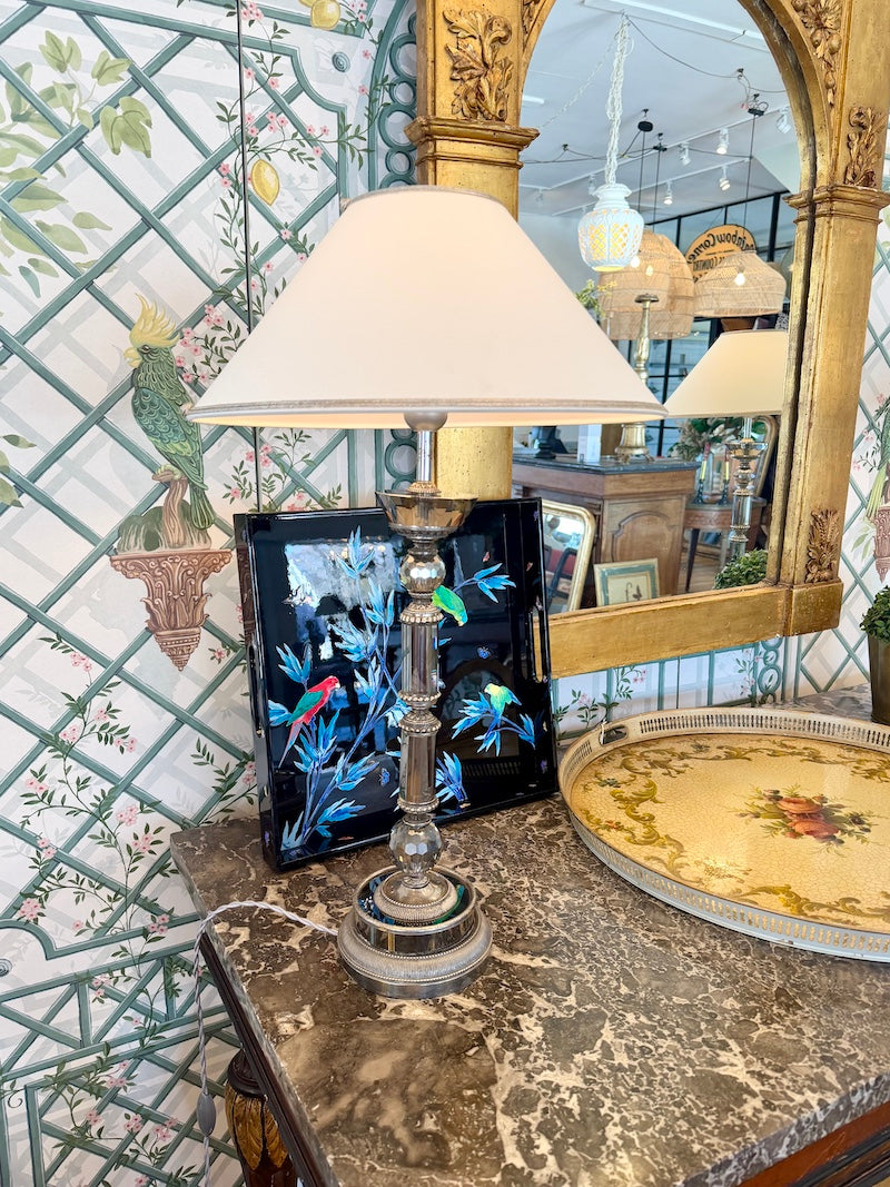 Pair of Baccarat Crystal Lamps