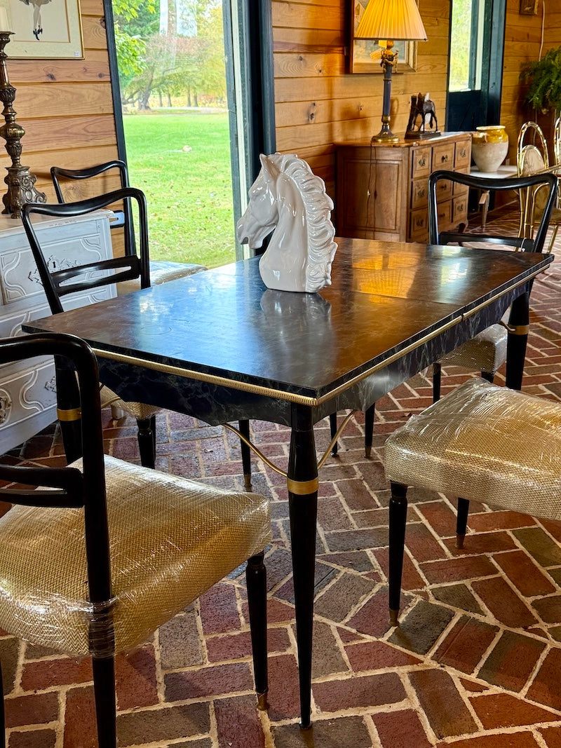 Italian Faux Marble Table 1950s