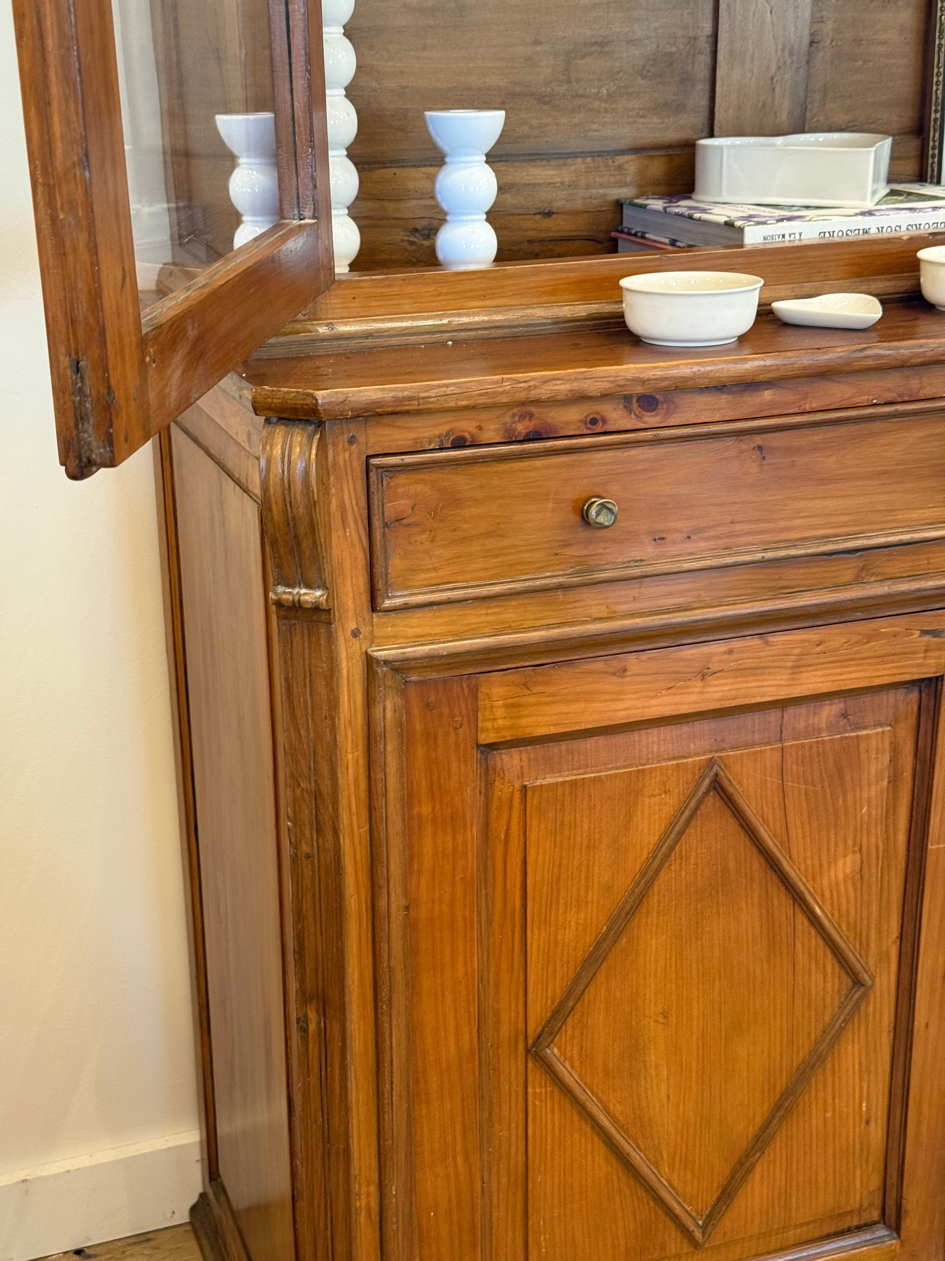 Antique Italian China Cabinet 1840s