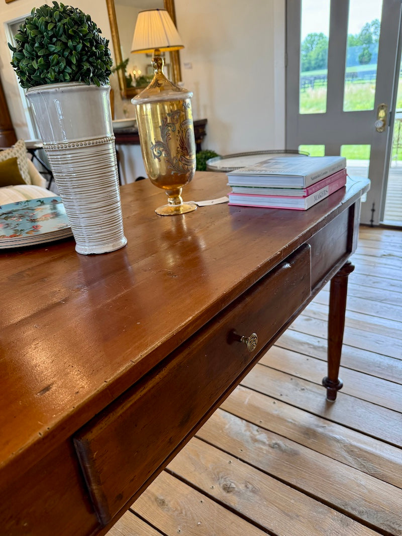 Antique Italian Table 19th C., Walnut