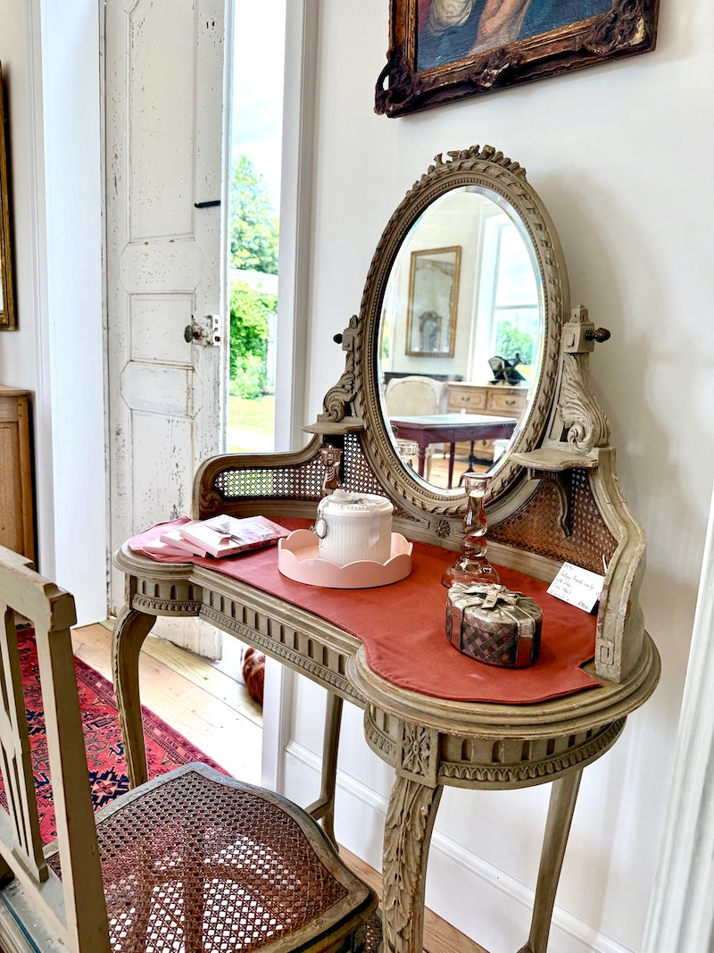Antique French Vanity and Chair, Circa 1900s
