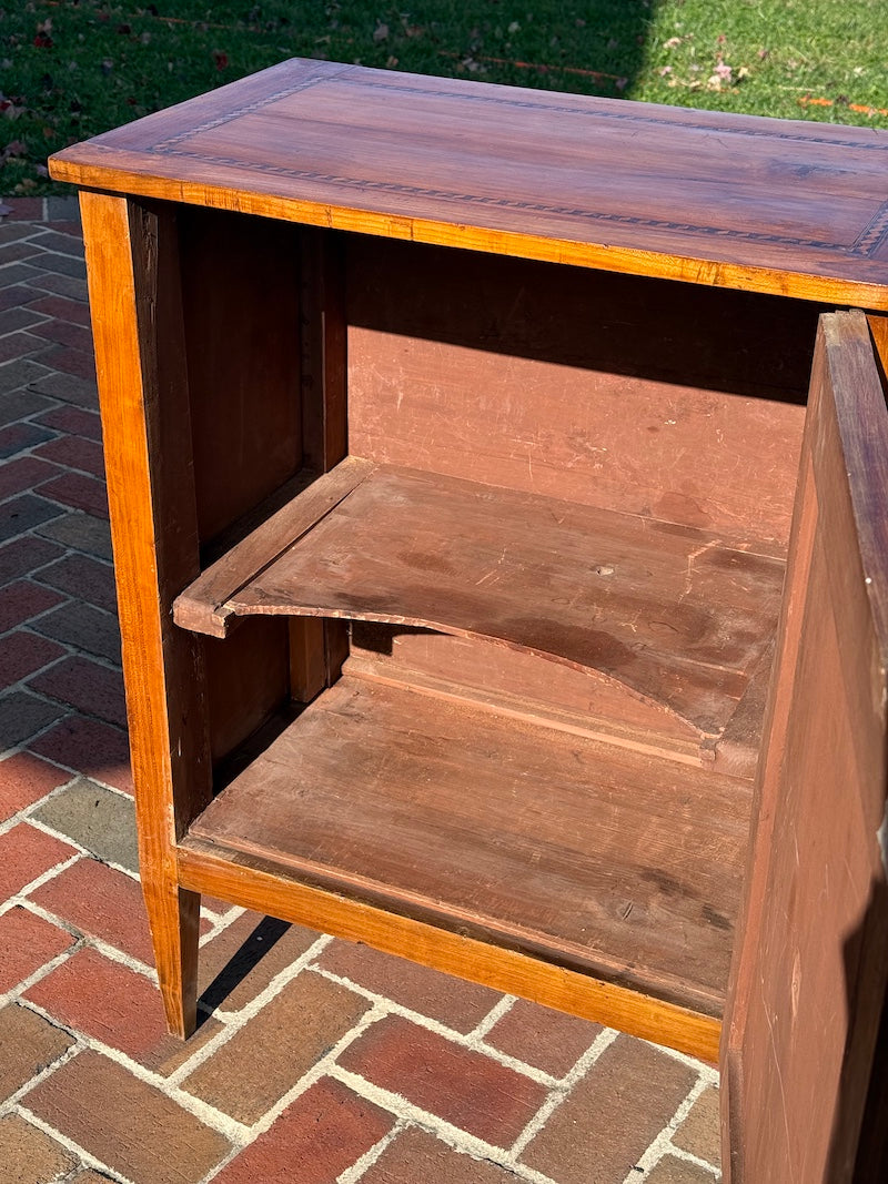Antique Italian Side Table with Marquetry, From Siena