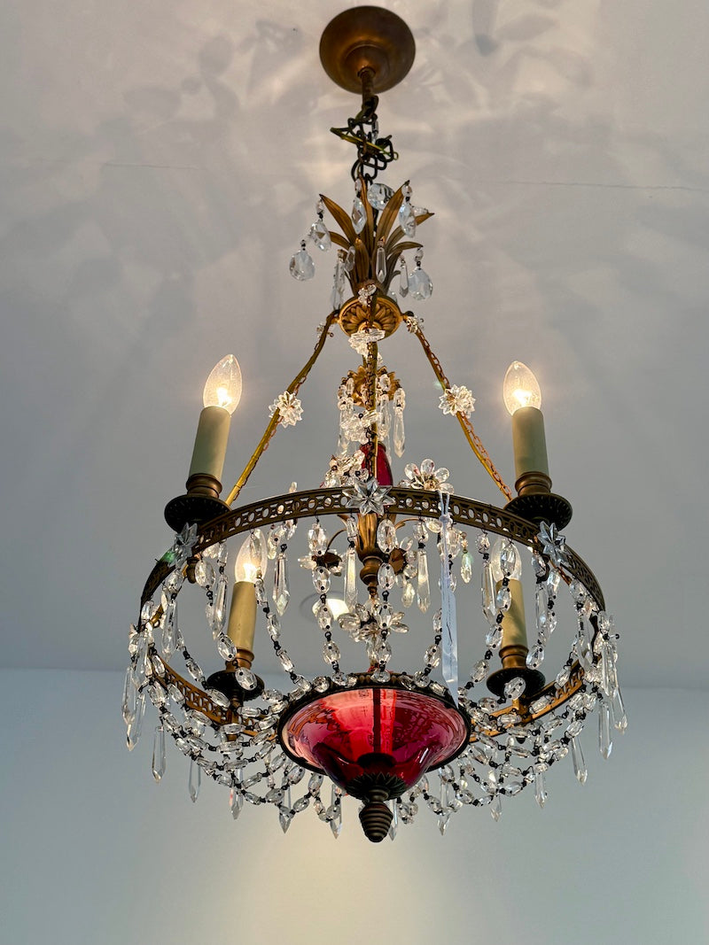 Italian Chandelier, 1920s, Swedish Style