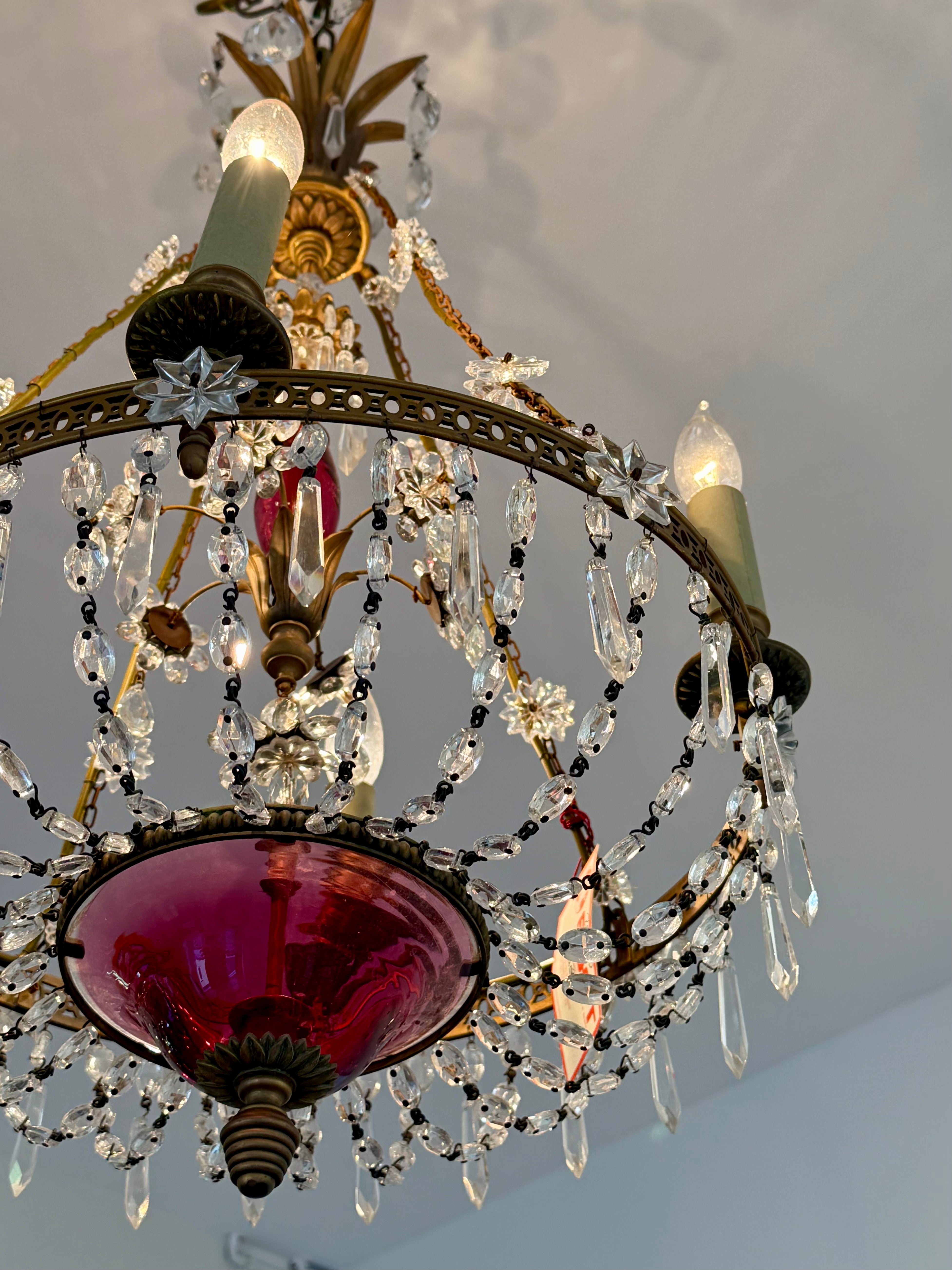 Italian Chandelier, 1920s, Swedish Style