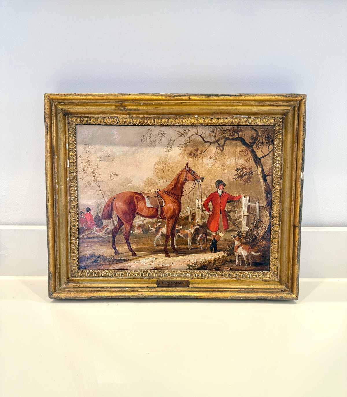 Pair of Antique Original Oil Paintings by Henry Alken 1700s