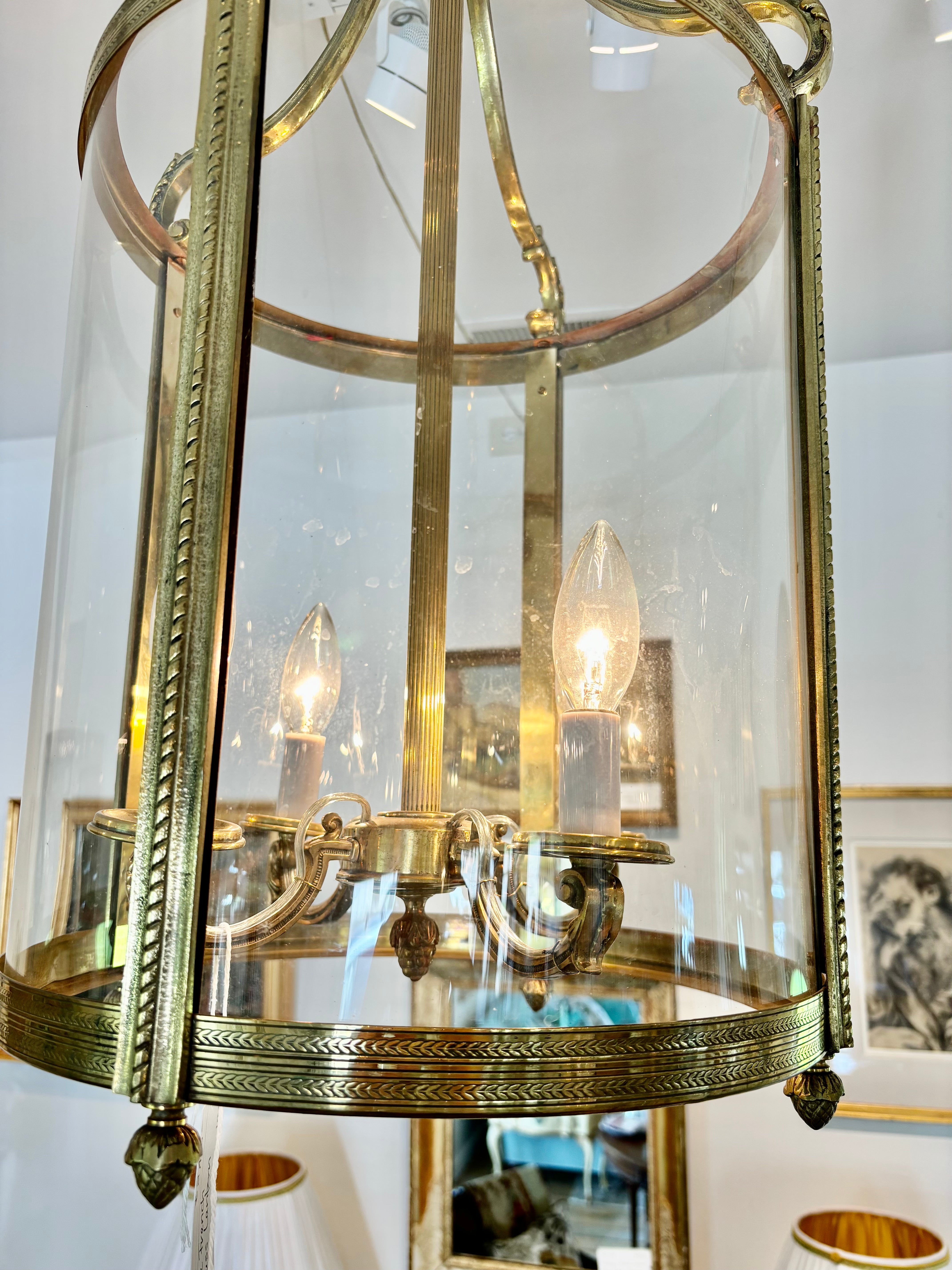 Antique Lantern from Paris with Acorn Detail