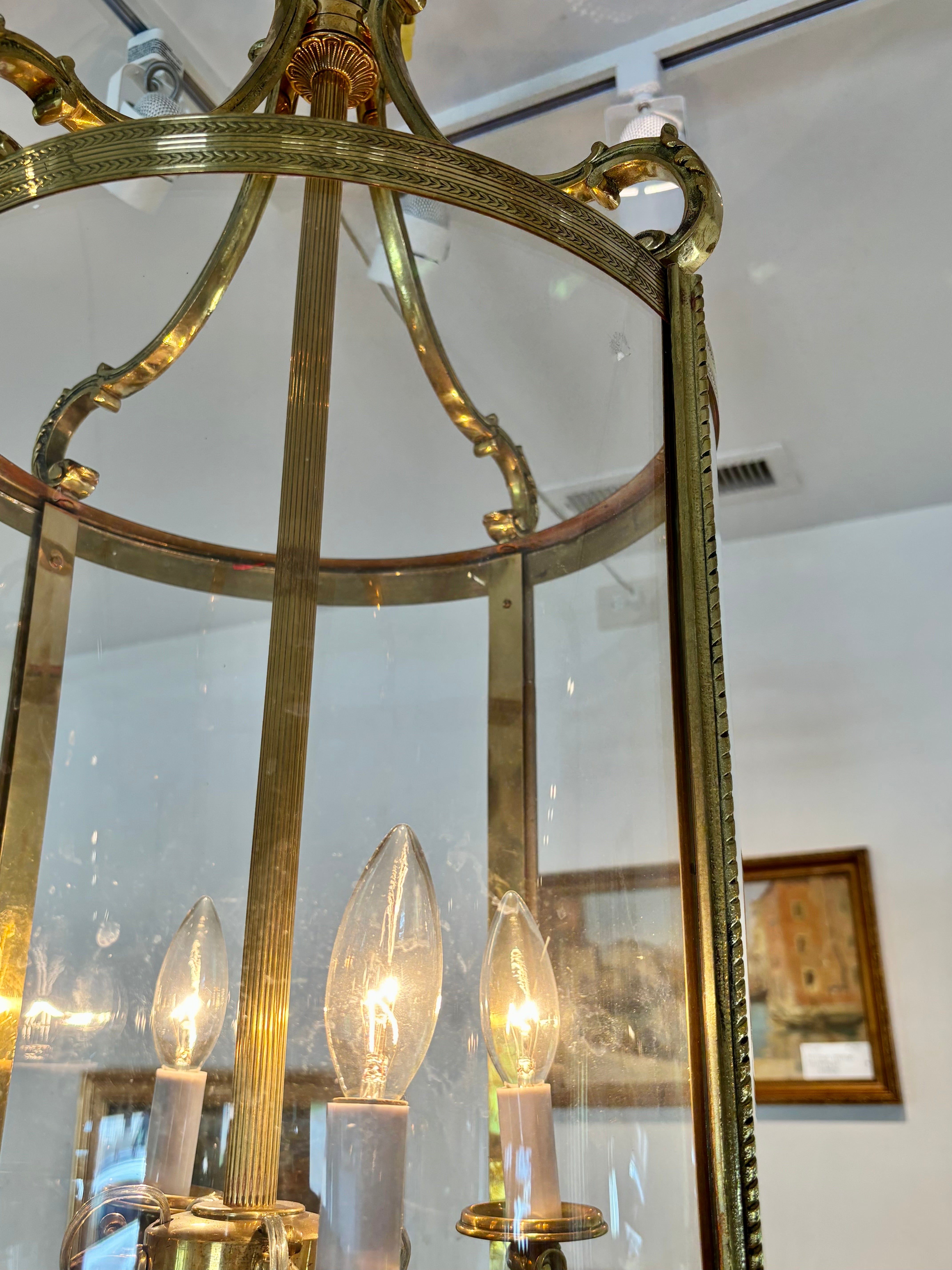 Antique Lantern from Paris with Acorn Detail