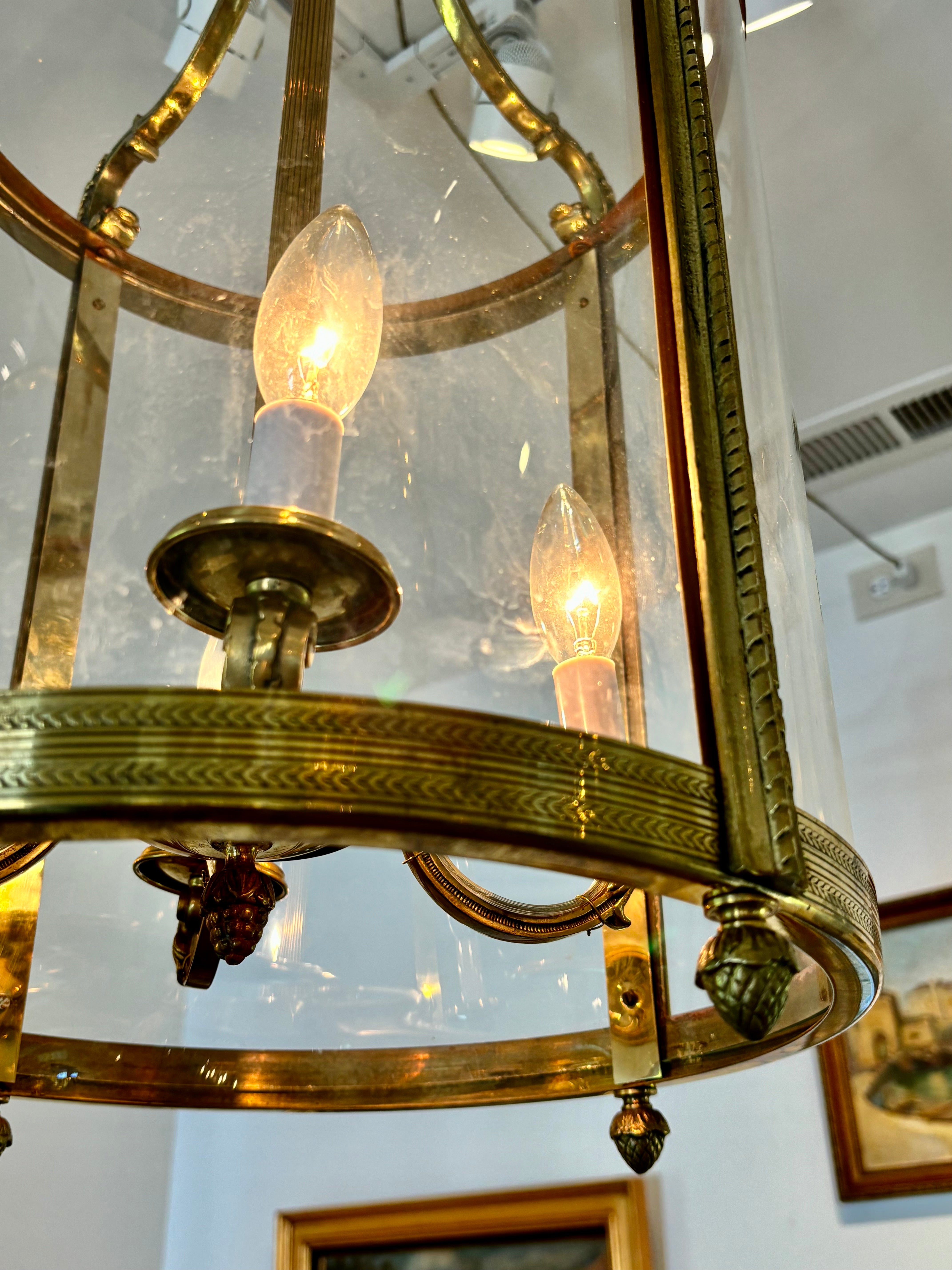 Antique Lantern from Paris with Acorn Detail