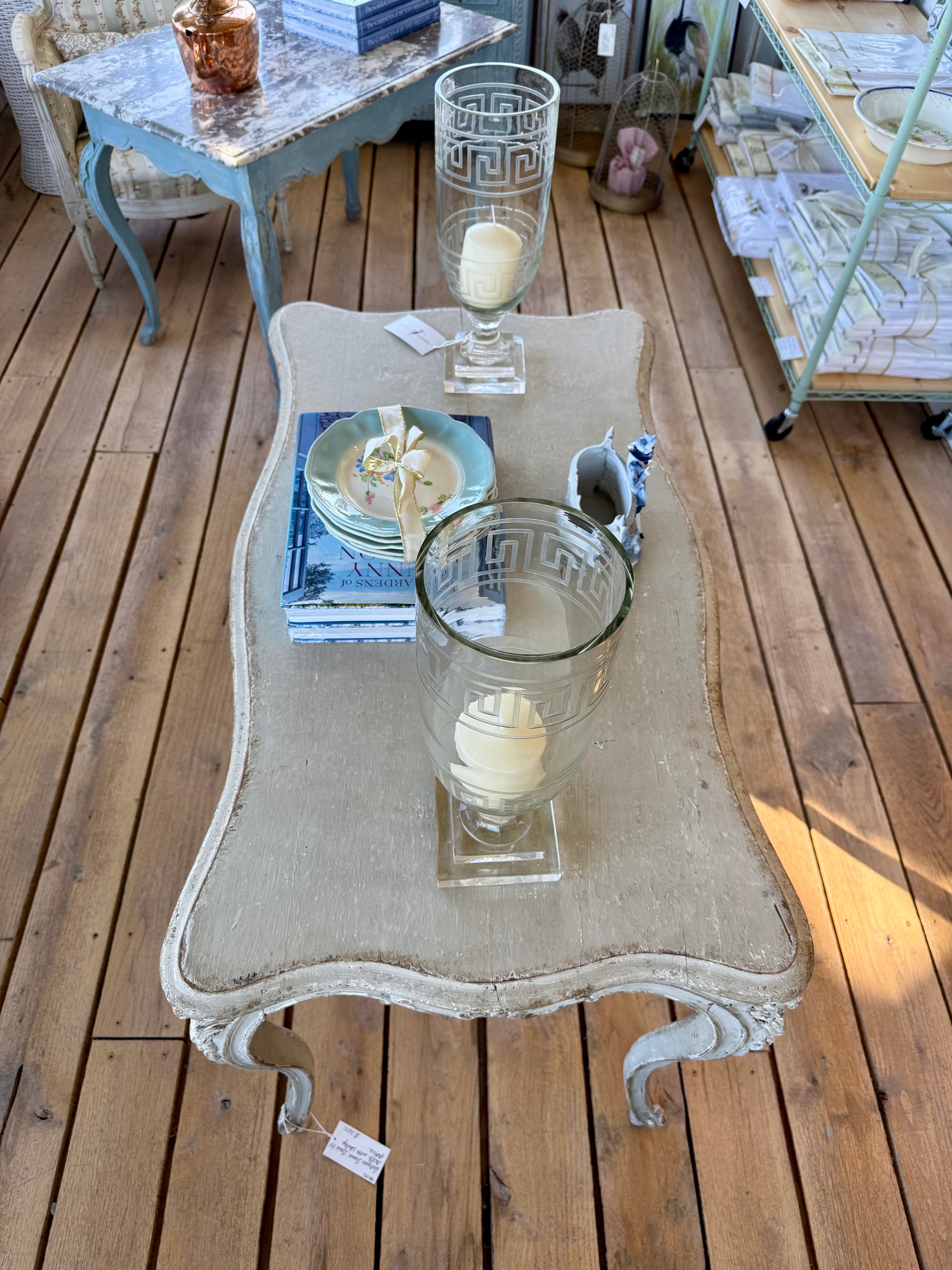 Antique French Louis XV Table with Chalky Patina