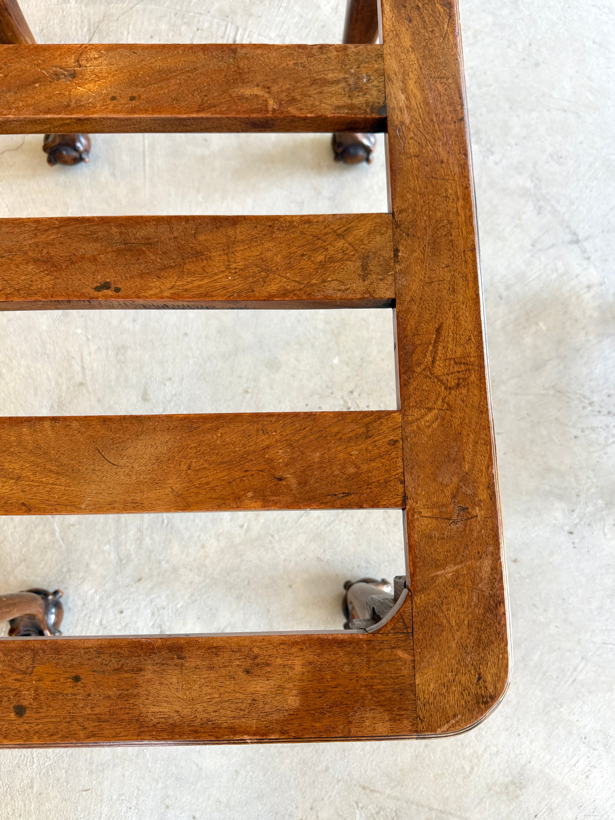 Antique George III Style Mahogany Luggage Rack