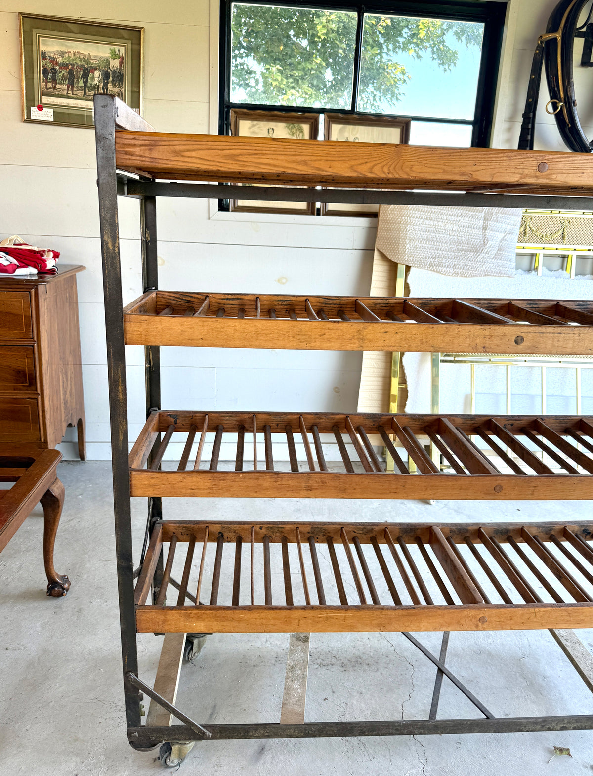 Antique Regency Style Walnut Canterbury