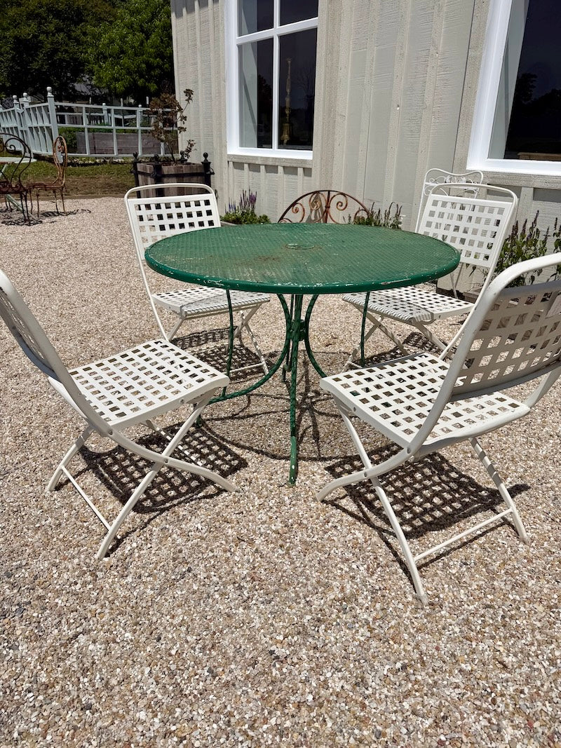 Outdoor Foldable Metallic Chairs from the South of France