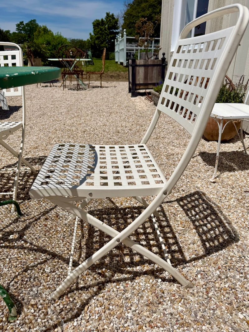 Outdoor Foldable Metallic Chairs from the South of France