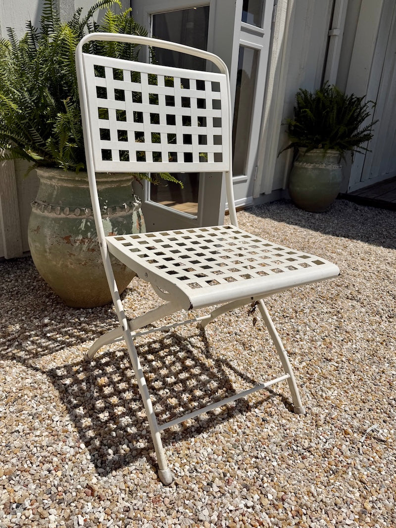 Outdoor Foldable Metallic Chairs from the South of France