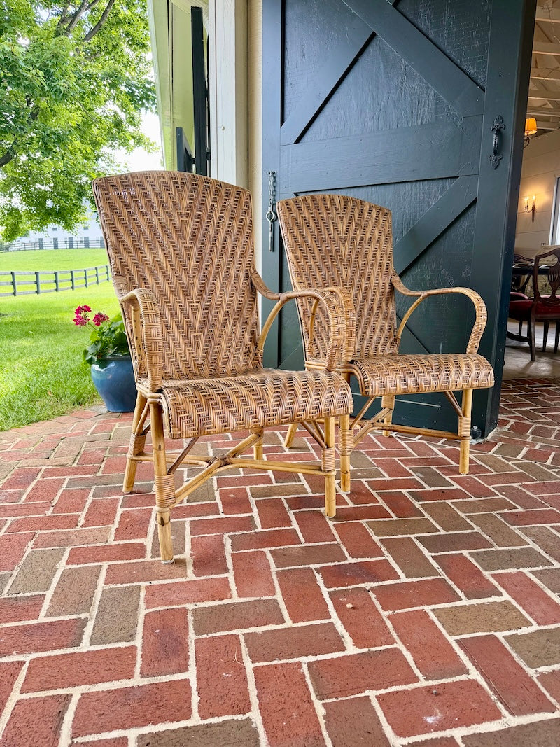 Pair or Rattan Chairs 1950s