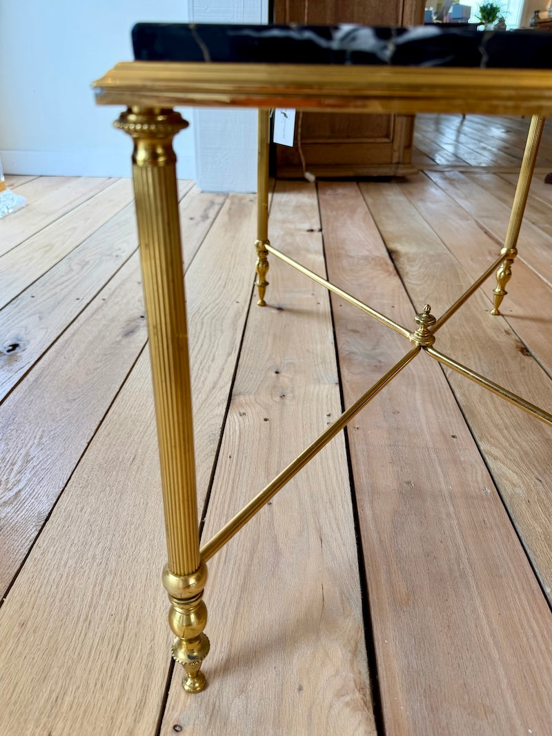 Antique French Bronze Table with Marble Top 19th C.