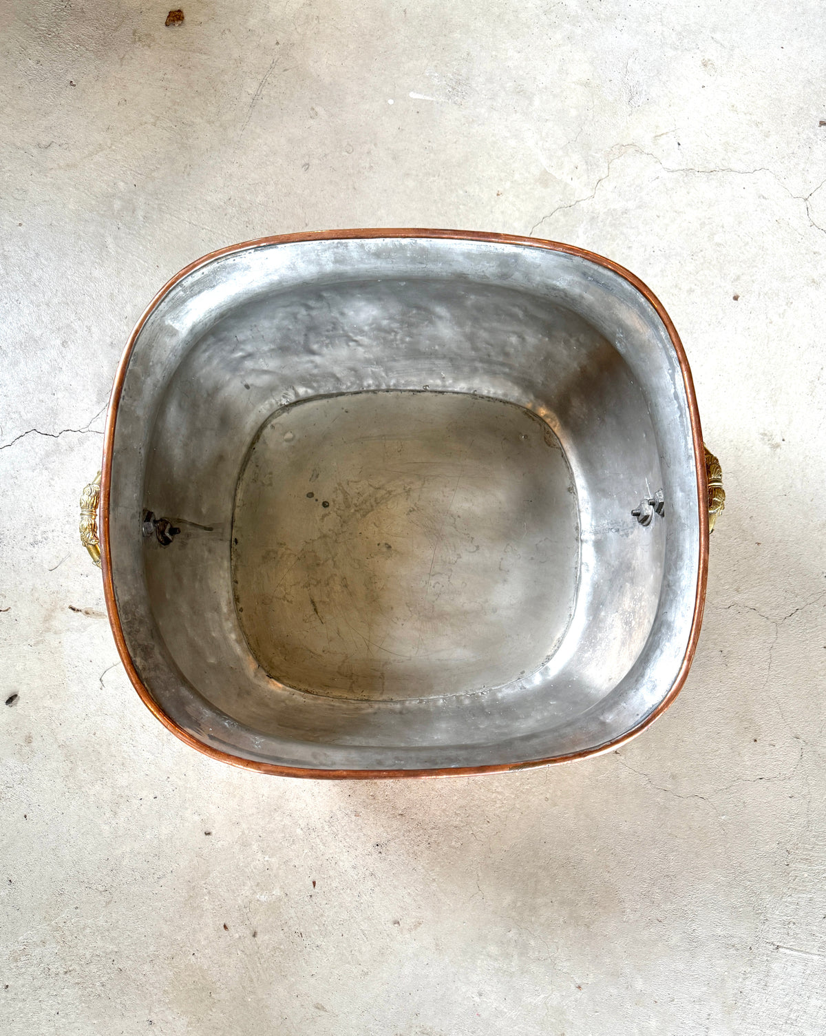 Antique Regency Rectangular Copper Covered Coal Scuttle with lid