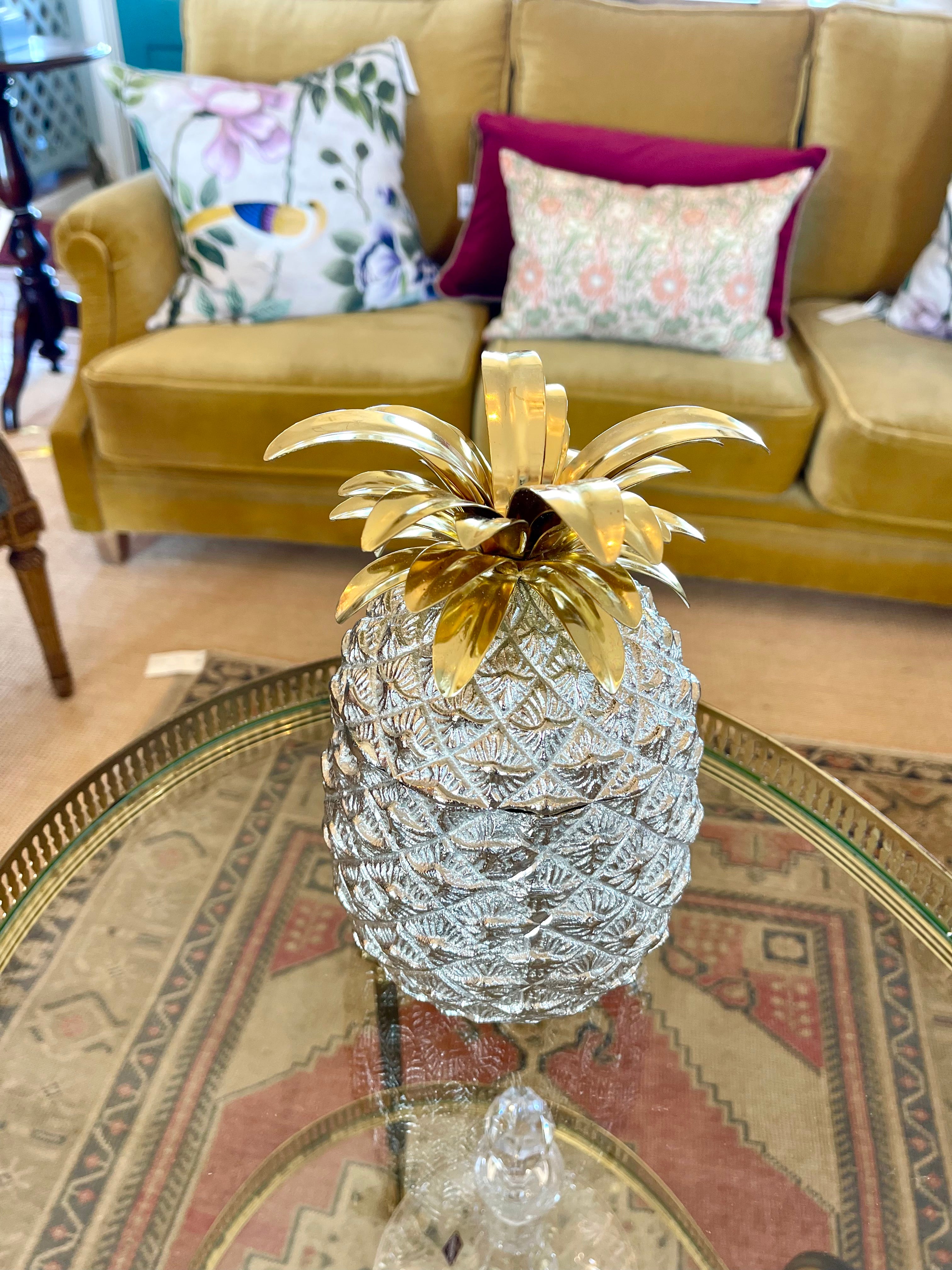 British Design Pineapple Ice Bucket, Silver-plated