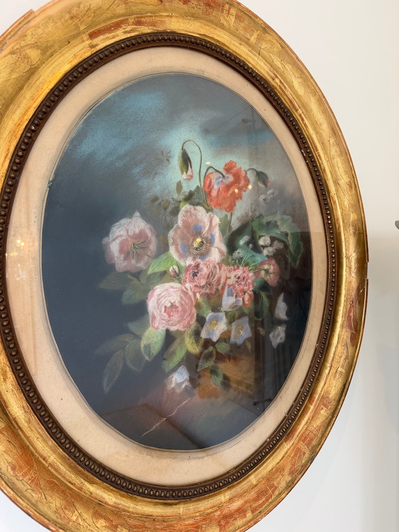 Pair of 1950s French Pastel Paintings