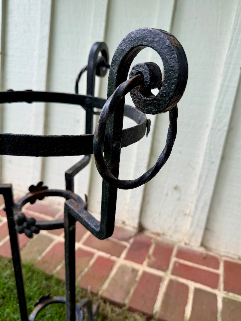 Antique Pair of Wrought Iron Plant Stands
