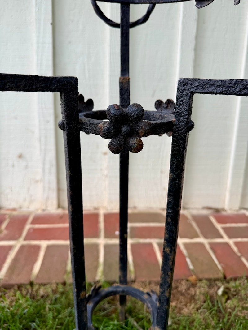 Antique Pair of Wrought Iron Plant Stands