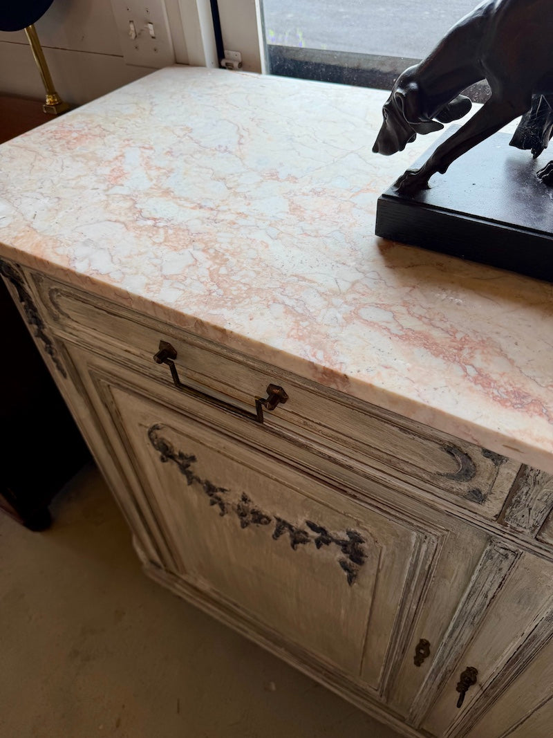 Antique French Sideboard, Louis XVI, Original Marble Top