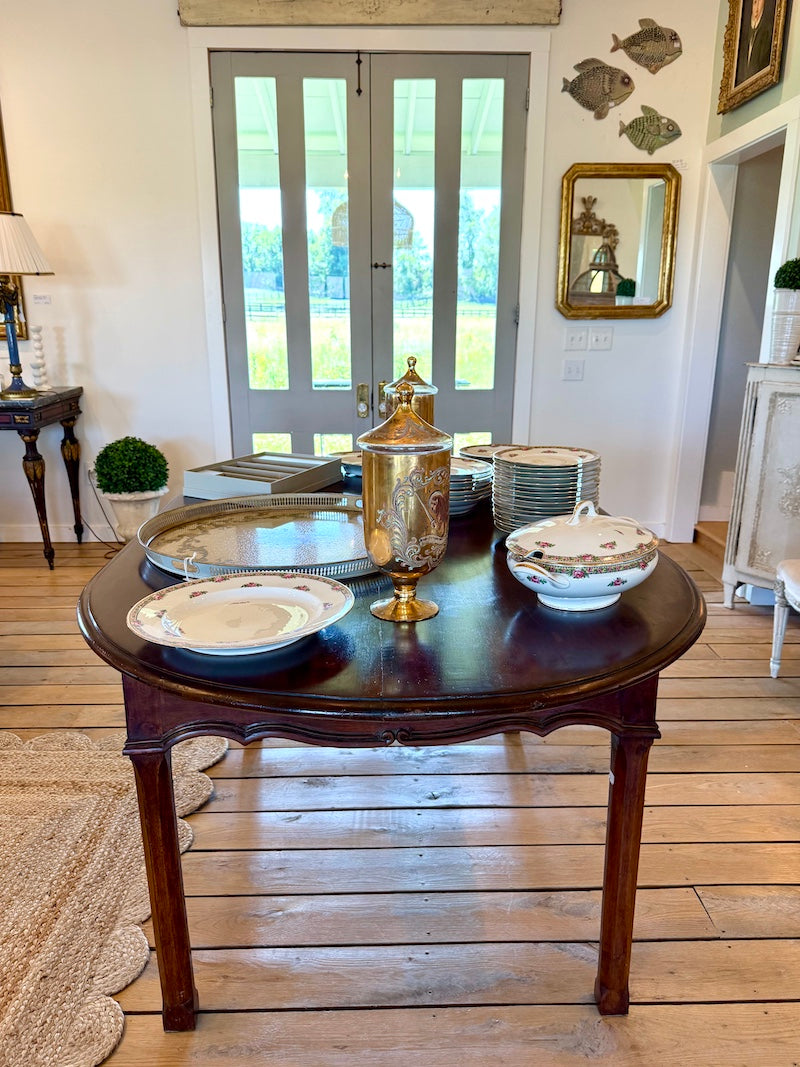 Antique Italian Tuscan Oval Table