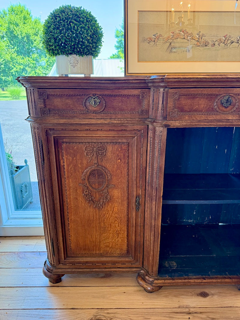 Antique Belgian de Liège Buffet, Unique Craftsmanship