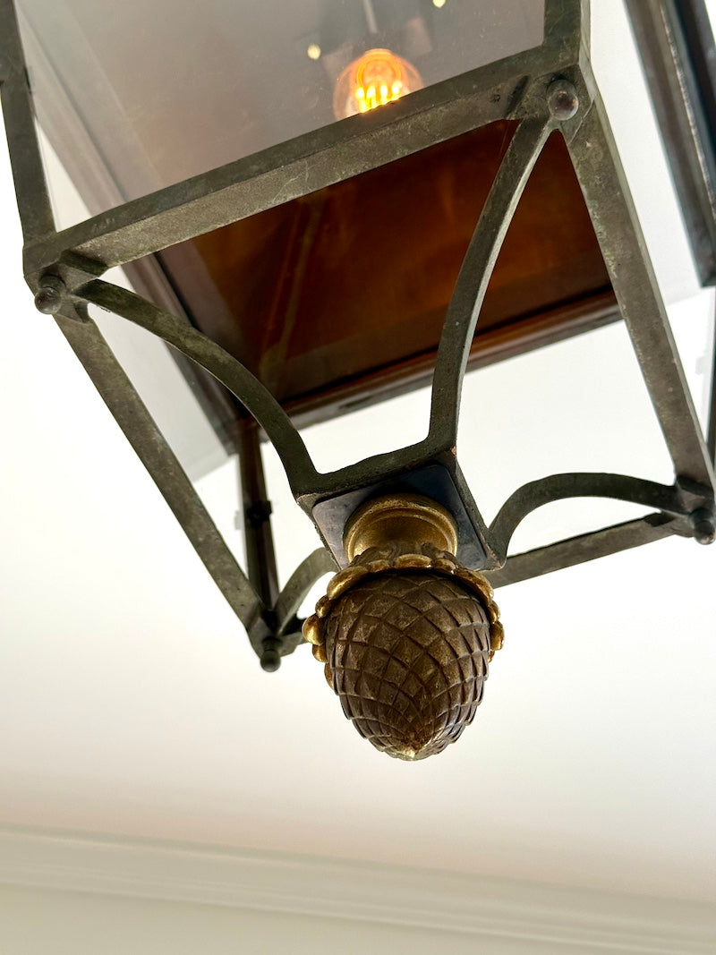 Pair of Antique Wrought Iron Lanterns