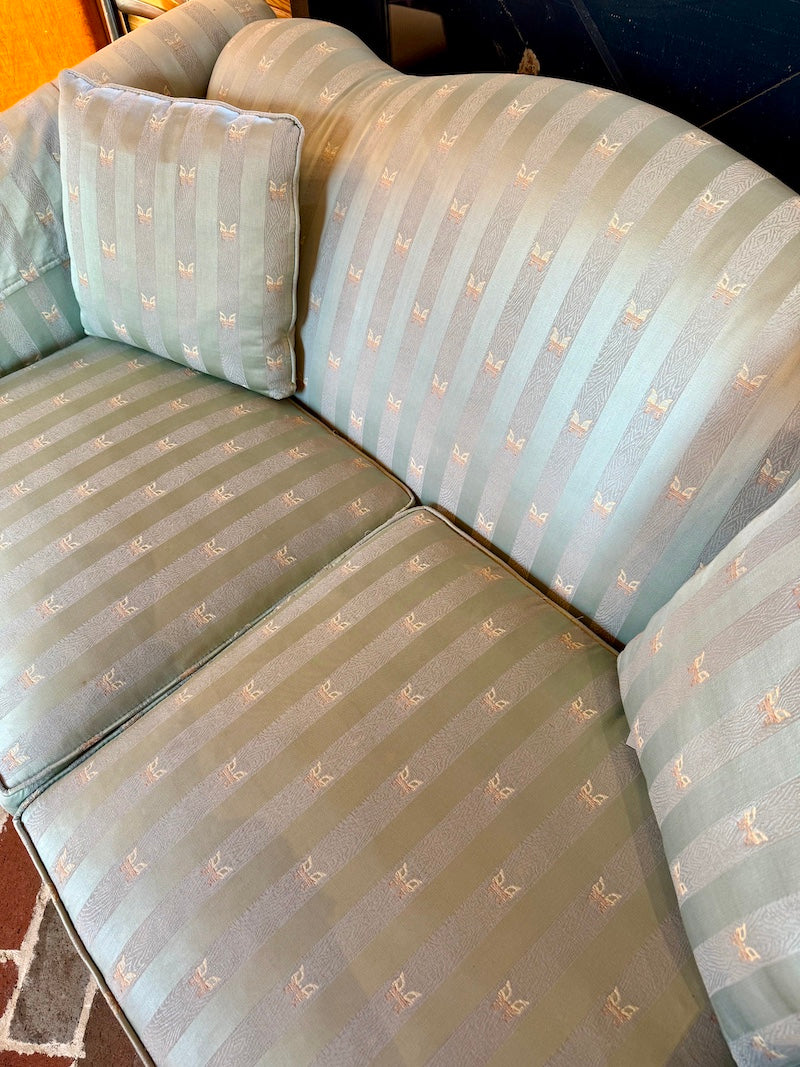 Beautiful Sofa in soft blue fabric, Middleburg designer