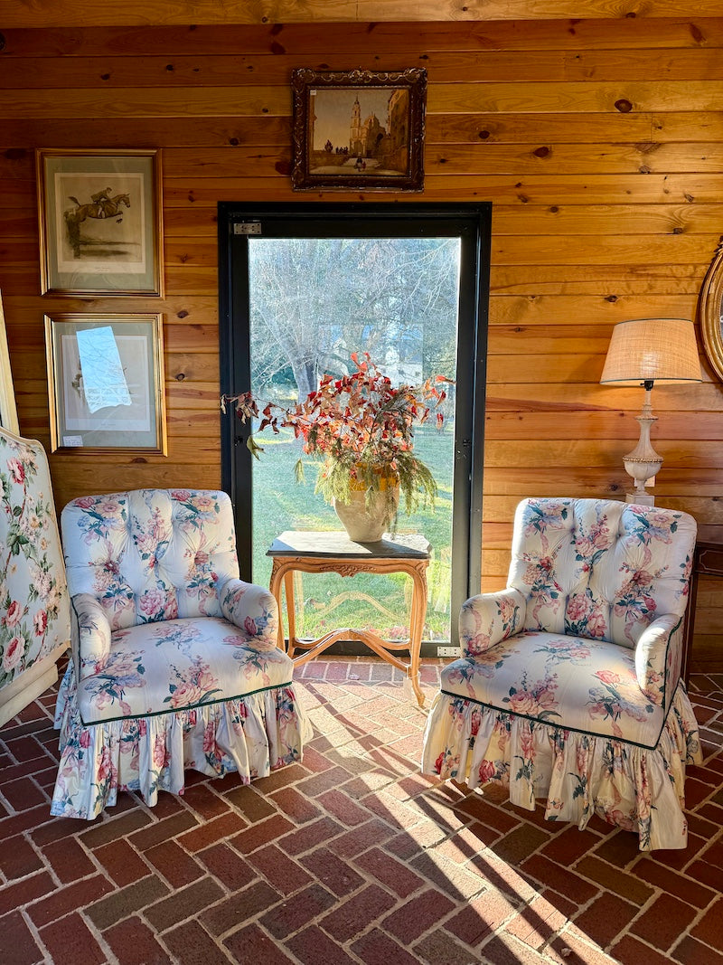 Pair of Armchairs in Lee Jofa Fabric from designer's home in Middleburg