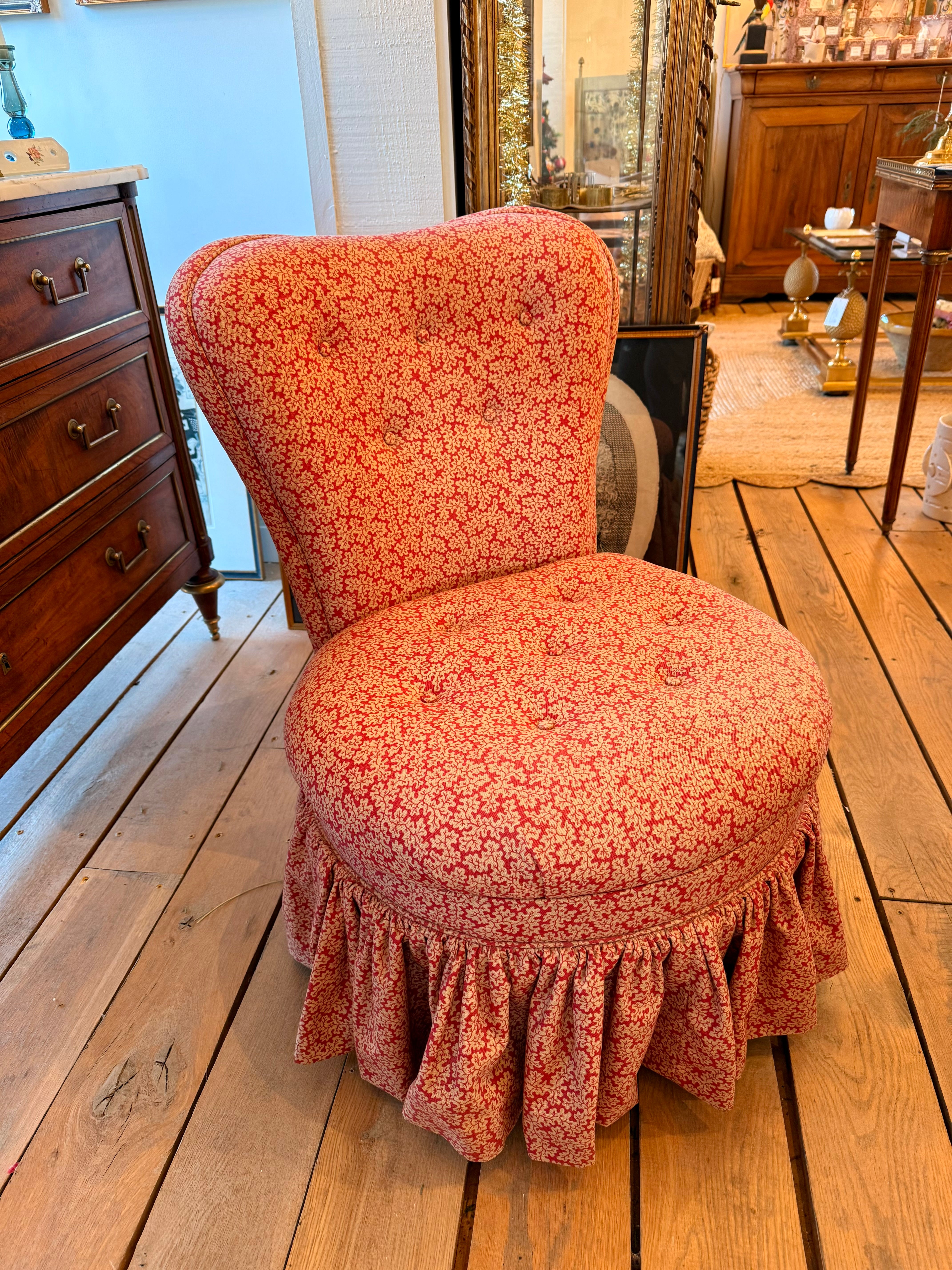 Slipper Chair with designer fabric