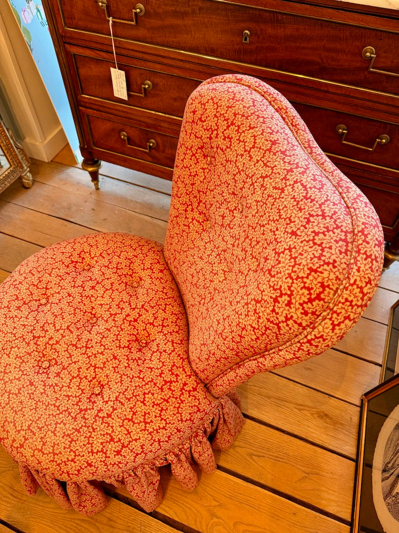 Slipper Chair with designer fabric