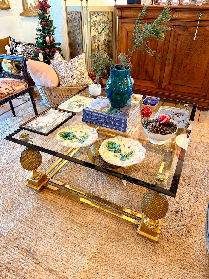 French Vintage 1970s Maison Charles Coffee Table