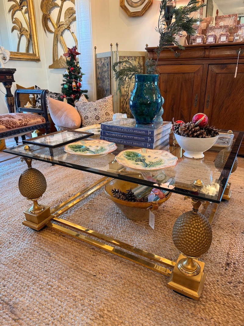 French Vintage 1970s Maison Charles Coffee Table