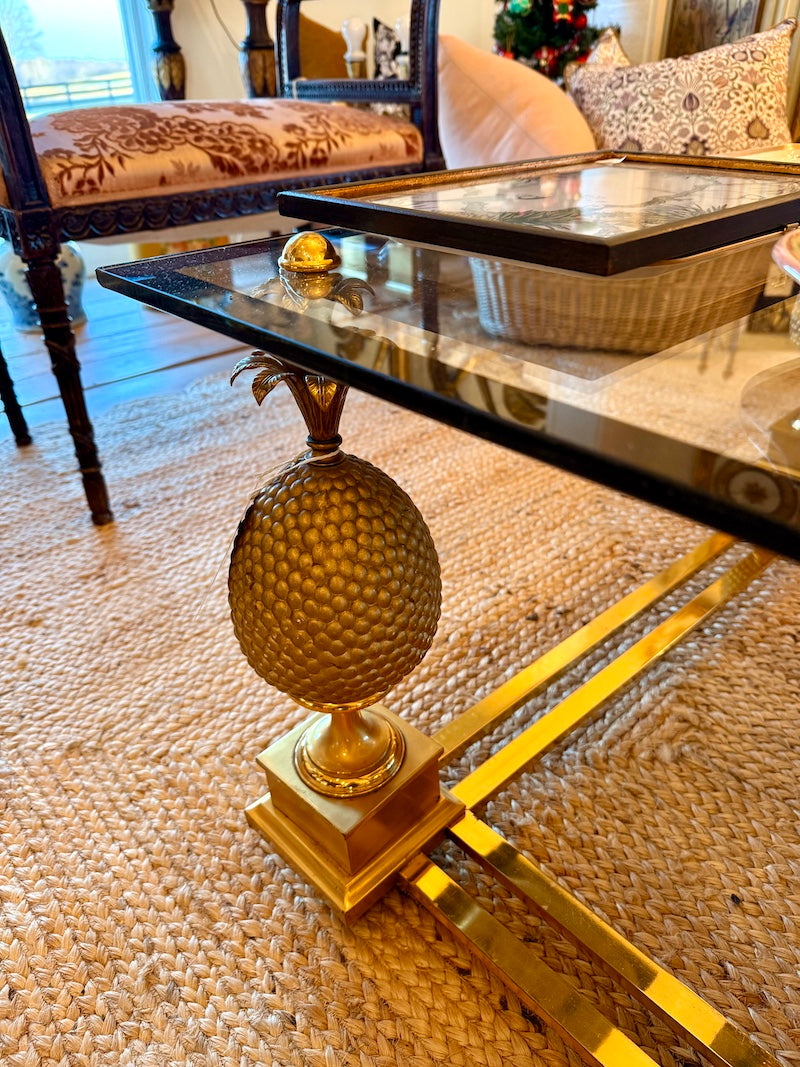 French Vintage 1970s Maison Charles Coffee Table