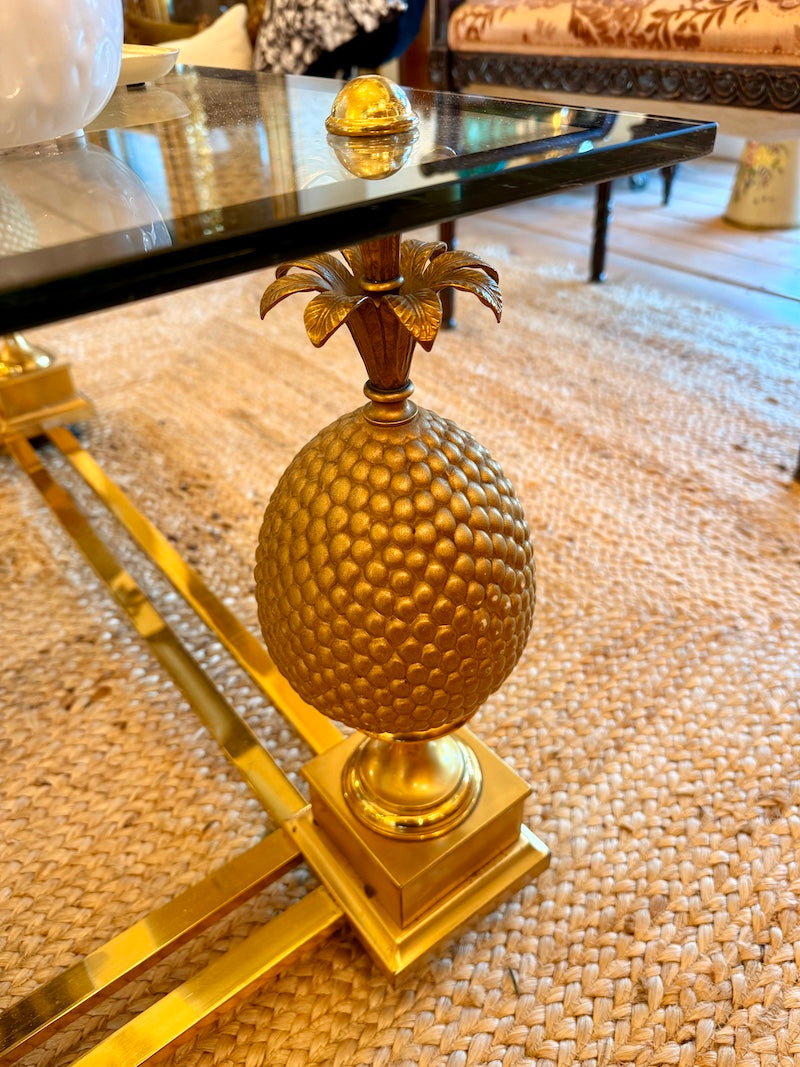 French Vintage 1970s Maison Charles Coffee Table