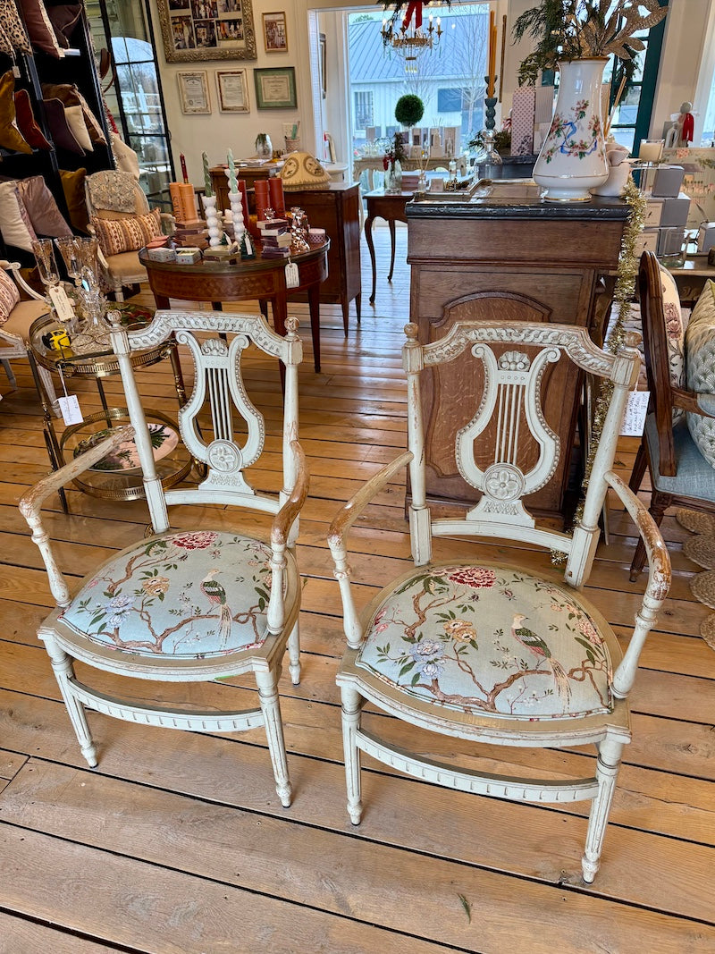 Antique French Pair of Fauteuil, with beautiful patina