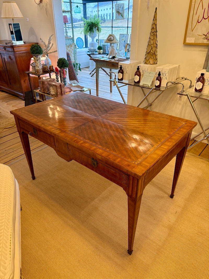 Antique French Louis XVI Desk with Marquetry
