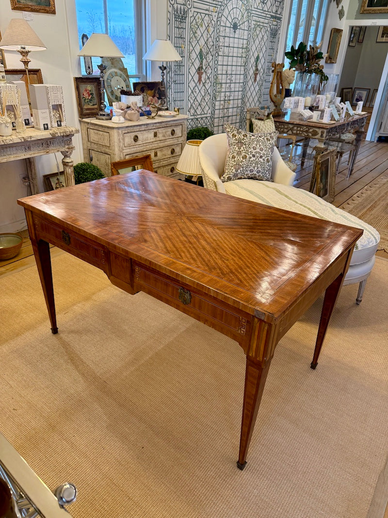 Antique French Louis XVI Desk with Marquetry