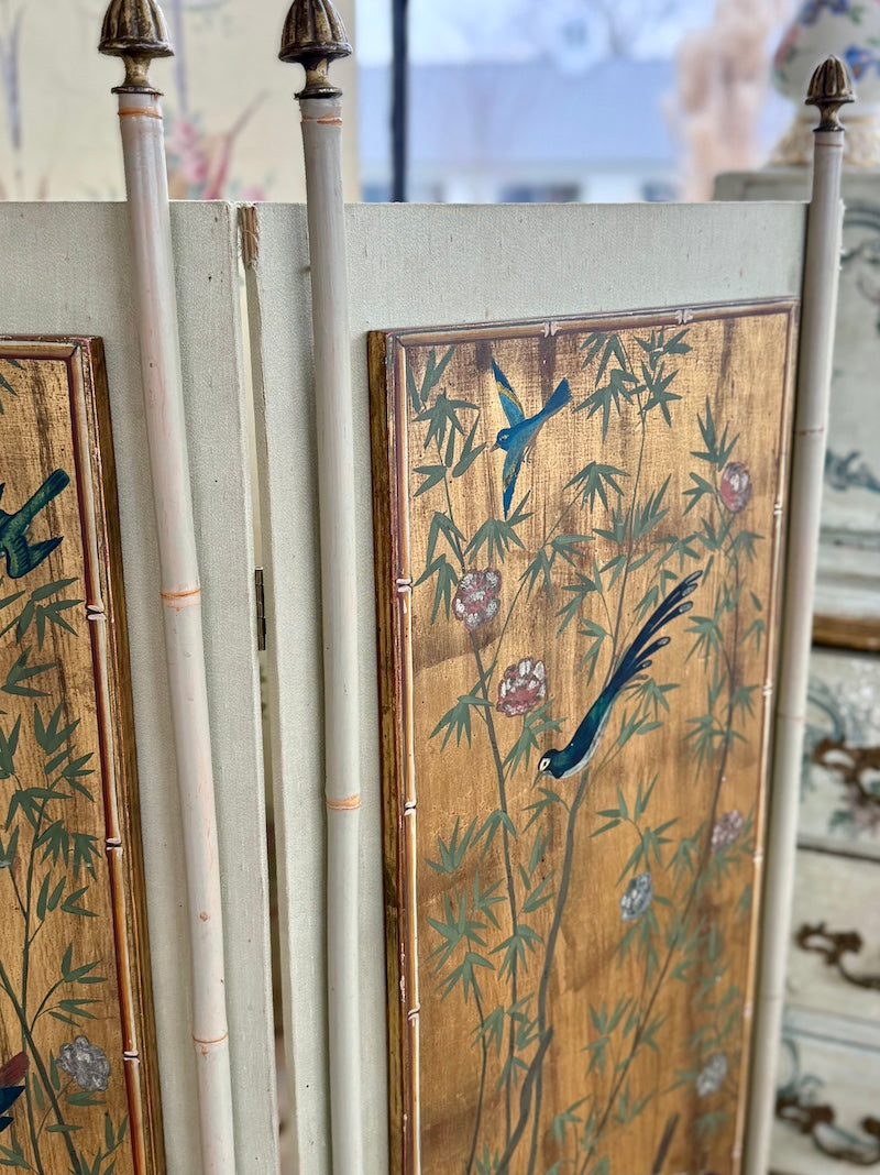 Antique French Screen 19th C. Chinoiserie