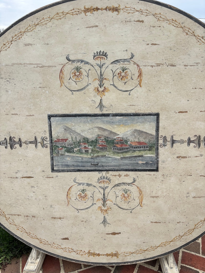 Antique Venetian Painted Tilt-Top Table