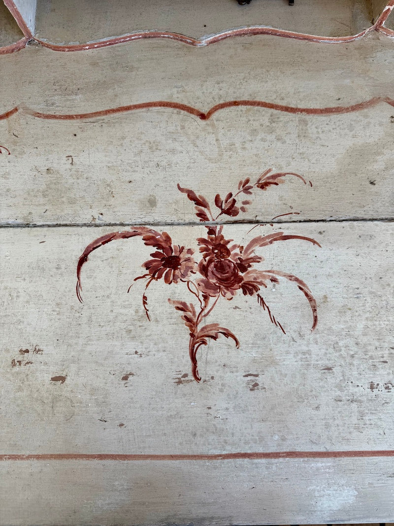 Antique Hand painted Italian Secretary Desk